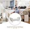 KWPZQEB Upholstered Bench for Bedroom End of Bed, Velvet Padded Bench with 2 Pillows & Solid Wood Legs, Button Tufted Ottoman for Living Room - 4 of 4