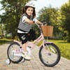 Safstar 16" Kid’s Bike with Height-Adjustable Handlebar & Saddle, Handbrake & Coaster Brake, Detachable Training Wheel, Gift for 4-7 Years Old Kids - 3 of 4