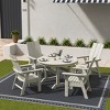 WestinTrends 5 Piece Outdoor Patio Dining Round Table and Modern Armchair Set - 2 of 4