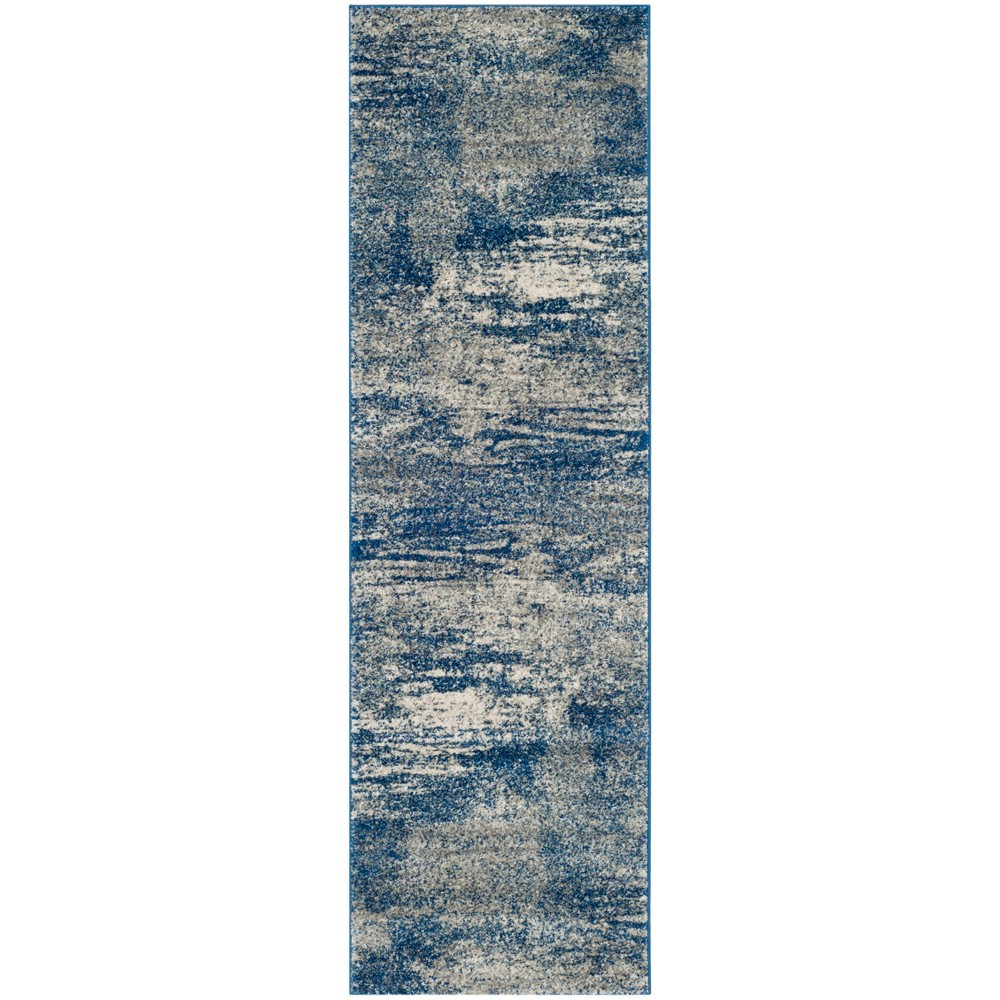  Runner Loomed Spacedye Design Rug Navy