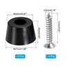 Unique Bargains Rubber Non Slip Shock Absorption Durable Furniture Pads Black - 2 of 4