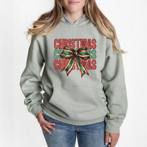 Simply Sage Market Women's Graphic Hoodie Coquette Christmas Stacked - 1 of 2