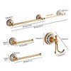 Itopfox 5 Piece Antique Bronze Bathroom Accessories Set Adjustable Towel Bar 16.73 to 29.13 in Towel Holder Toilet Paper Holder Hooks - 2 of 4