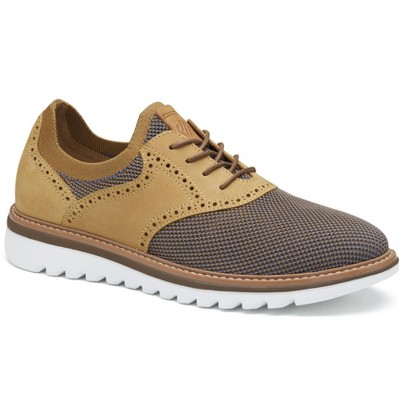Johnston & Murphy Men's Braydon Knit Saddle Lace Up Dress Casual Shoe