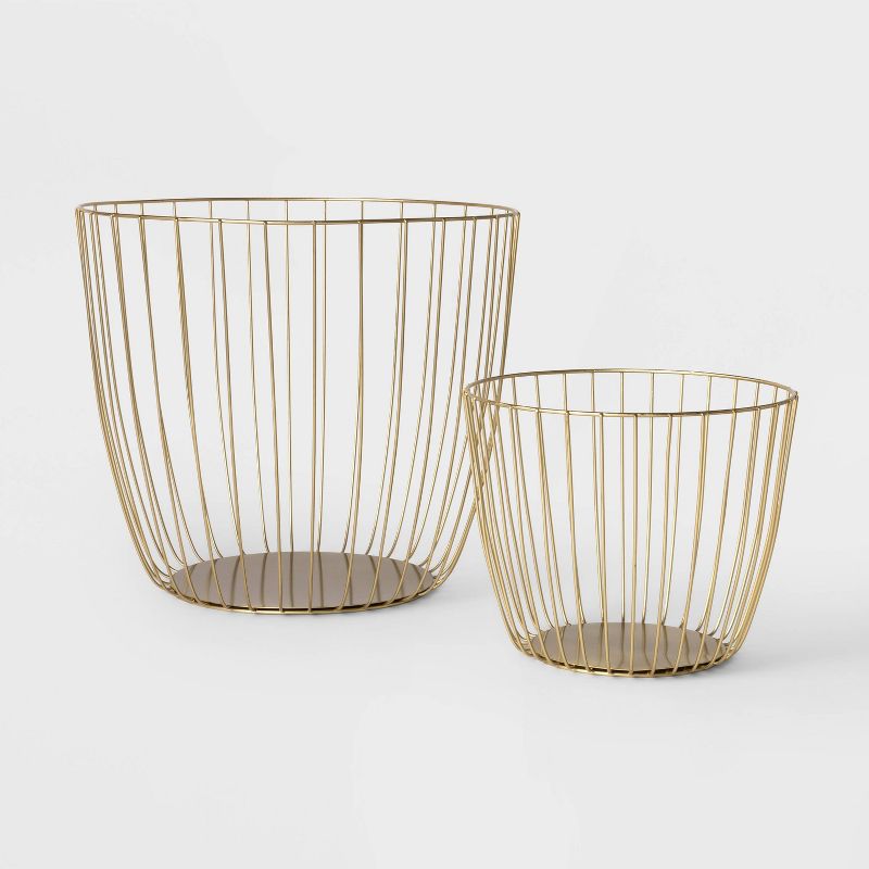 Small Metal Wire Basket Gold - Threshold&#8482;, 5 of 6