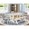 HomeStock 6-Piece Natural Oak Finish Solid Wood Top dining Table with 1-Bench and 4-Chairs - 2 of 4