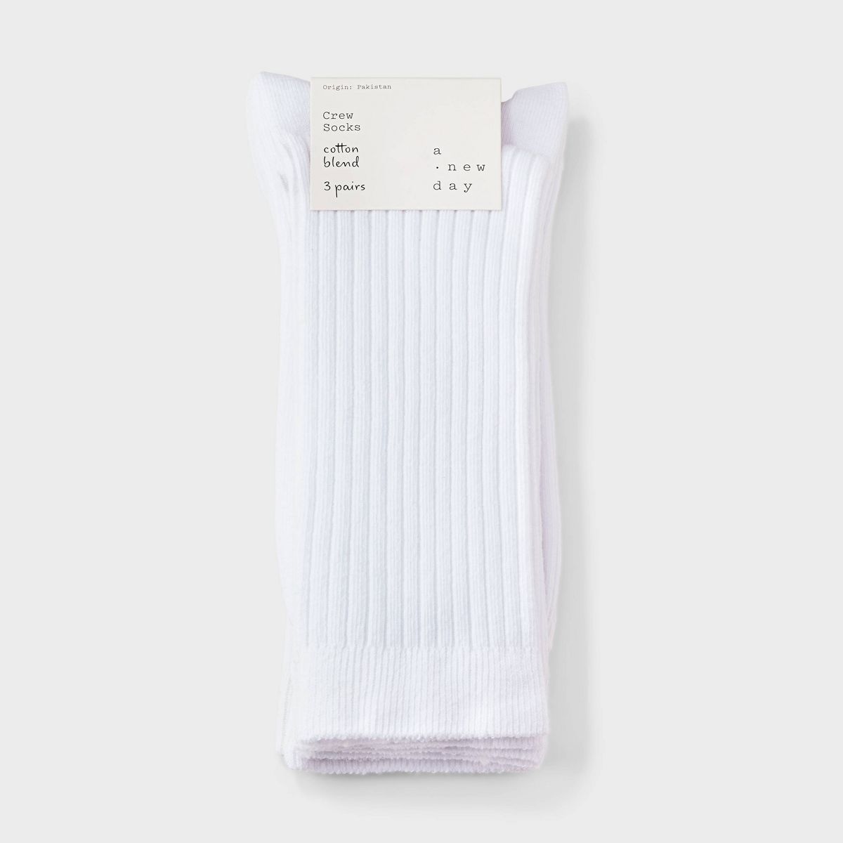 Women's 3pk Trouser Crew Socks - A New Day™ - thumbnail 2