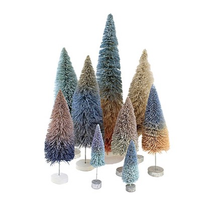 Cody Foster 21.0" Gradient Pink & Blue Trees St/9 Christmas Forest Pastel  -  Decorative Figurines