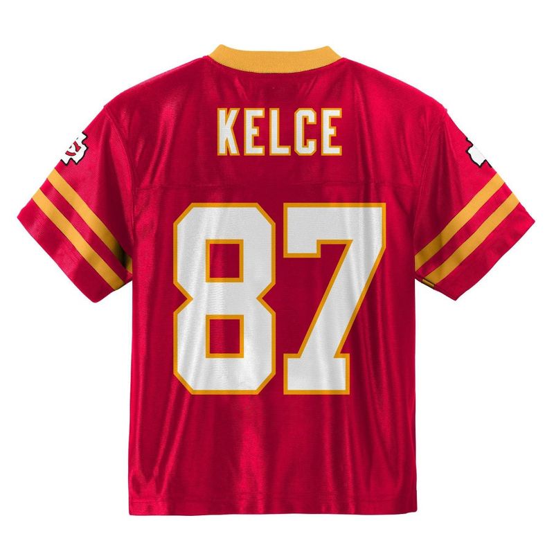 NFL Kansas City Chiefs Toddler Boys&#39; Short Sleeve Kelce Jersey, 3 of 4