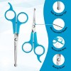 BOSHEL Dog Grooming Scissors Set – 2 Scissors with Safe Rounded Tips: 1 Small Micro-Serrated & 1 Large Dog Trimming Scissor - 3 of 4
