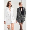 Imily Bela Women Tweed Blazer Shorts Set Double Breasted Business Suit - 4 of 4