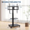 Mobile TV Stand with Power Outlet - Tilt & 360° Swivel Rolling, Height Adjustable TV Cart Trolley on Wheels for 32-75 Inch TVs, Holds Up to 110lbs - 2 of 4