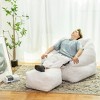 NicBex Teddy Fabric Fluffy Bean Bag Chair with Memory Foam,Lazy Sofa Chair with Tufted Soft Stuffed Filling,Modern Lounge Chair for Living Room - 2 of 4