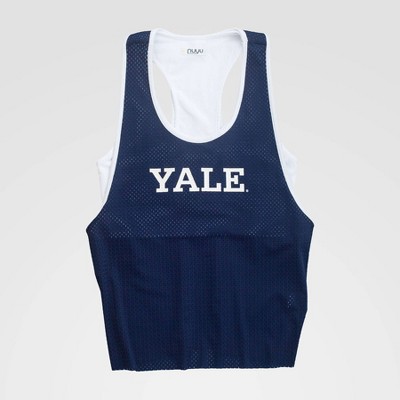 NCAA Yale Bulldogs Mesh Tank Top with Attached Sporty Bralette - Blue L