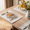 Aoibox Woven Cloth Placemats Set of 6 for Dining Table, Farmhouse Kitchen Tabletop Decor, Handcrafted Machine Washable Cotton Table Mats - 4 of 4