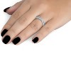 Pompeii3 3/8Ct Diamond Crossover Infinity Stackable Wedding Band Twist Ring White Gold - 4 of 4