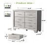 White Dresser For Bedroom, 6 Drawer Chest Of Dressers, Modern Wooden Dresser With Silver Handle For Bedroom, Living Room, Hallway, Entryway - 3 of 4