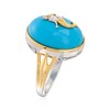 Ross-Simons Turquoise Mermaid Ring in Sterling Silver and 18kt Gold Over Sterling - 3 of 4