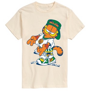 Men's - Garfield - Street Fashion Peace Pose Short Sleeve Graphic T-Shirt - 1 of 3