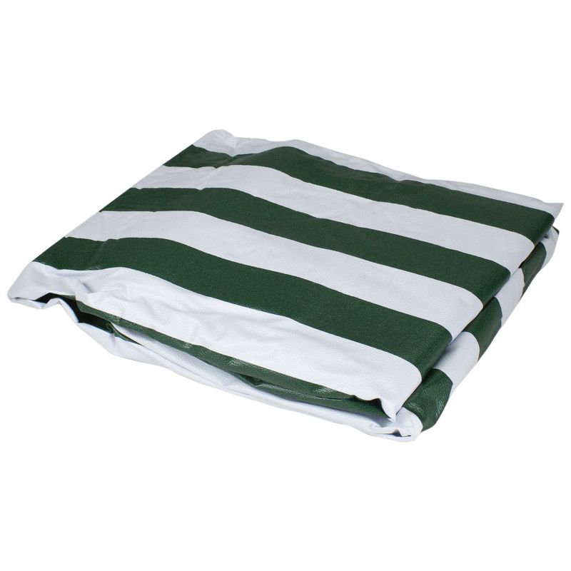 LB International 81" Green and White Reversible Lounge Chair Cover, 1 of 4