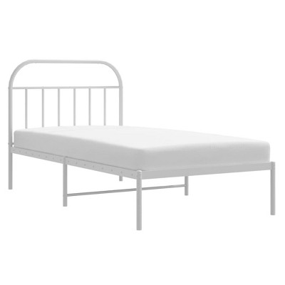 vidaXL Single Bed Frame with Headboard, Robust Metal Construction, Extra Under-Bed Storage