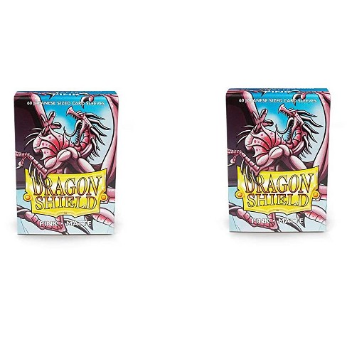 Dragon Shield 2 Packs Dragon Shield Matte Mini Japanese Pink 60 ct Card Sleeves Value Bundle! - image 1 of 4