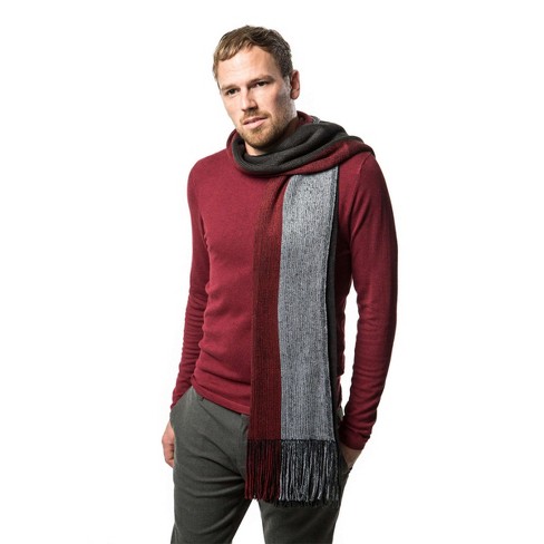 Mio Marino | King Striped Knit Scarf - Crimson Ash, Size: One Size : Target