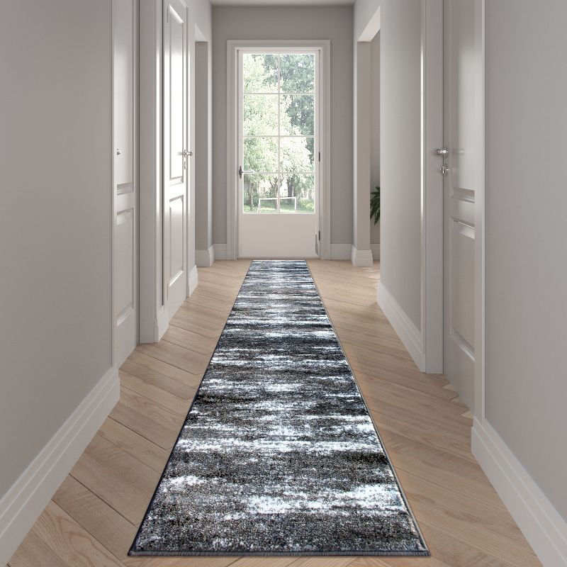 Emma and Oliver Scraped Look Accent Rug with Natural Jute Backing for Hallway, Entryway & More, 2 of 6