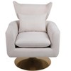 Grungis Upholstered Accent Chair with Wood Frame,29.9"W Linen Swivel Chair for Bedroom,Reading Room - 4 of 4