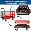 4 in1 Heavy Duty Platform Truck Cart with 1800lbs Capacity - Versatile Hand Truck, 6-Inch 360-Degree Swivel Wheels, for Warehouse, Garage, Grocery - 4 of 4
