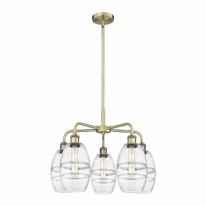 Vaz - 5 Light Stem Hung Chandelier In Industrial Style-13.63 Inches Tall and 23.88 Inches Wide - 1 of 1