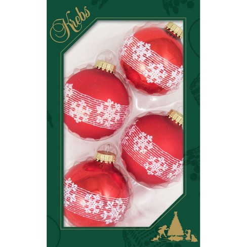 R N' Ds Christmas Snowflake Ball Ornaments - Red And White - 76 Pack :  Target