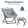 Whizmax Saucer Chair, Plush Comfy Seat with Non-Slip Base for Teens & Adults, XL Foldable Lounge Chair for Bedroom/Dorm, Accent Chair - 3 of 4