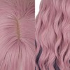 Alilang Long White Blonde Synthetic Wig with Bangs Natural Long Wavy Cosplay Wigs Daily Use - 4 of 4