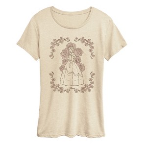 Women's - Disney Princess - Belle Roses Short Sleeve Graphic T-Shirt - 1 of 4