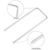 Unique Bargains Garden Stakes Pins, Galvanized Landscape Staples Outdoor Lawn Pegs for Ground Cover Weed Barrier Fabric - 3 of 4