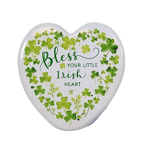 Roman 3.75 In Irish Heart Keepsake Bless Shamrock Decorative Sculptures - 1 of 3