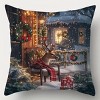 Lomsoe 4pcs, Christmas decoration pillowcases, Christmas tree, snowman, deer, Santa Claus pattern pillowcases, Christmas Gift. - 4 of 4