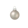 Northlight Matte Finish Glass Christmas Ball Ornaments - 2.75" (70mm) - Silver Smoke - 12ct - 3 of 4
