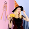 Unique Bargains Halloween Pumpkin Hair Rope Black Orange Purple 1 Pc - 2 of 3