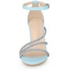 Allegra K Women's Open Toe Rhinestone Strappy Ankle Strap Stiletto Heels Sandals - 2 of 4