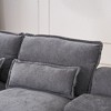 123" Chenille U-Shaped Sectional Sofa, Double Chaise, Console, USB - 3 of 4
