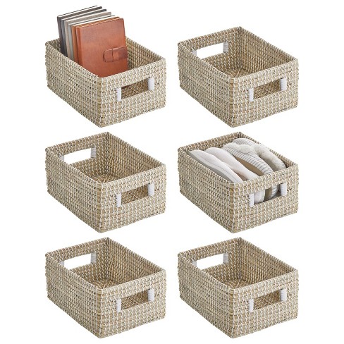 Mdesign Plastic Shower Caddy Storage Organizer Basket, Handle, 2 Pack,  White : Target