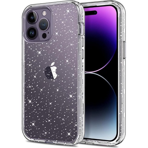 Entronix Glitter Clear Case for Apple iPhone 14 Pro, Crystal Clear Sparkly Bumper Cover - image 1 of 4