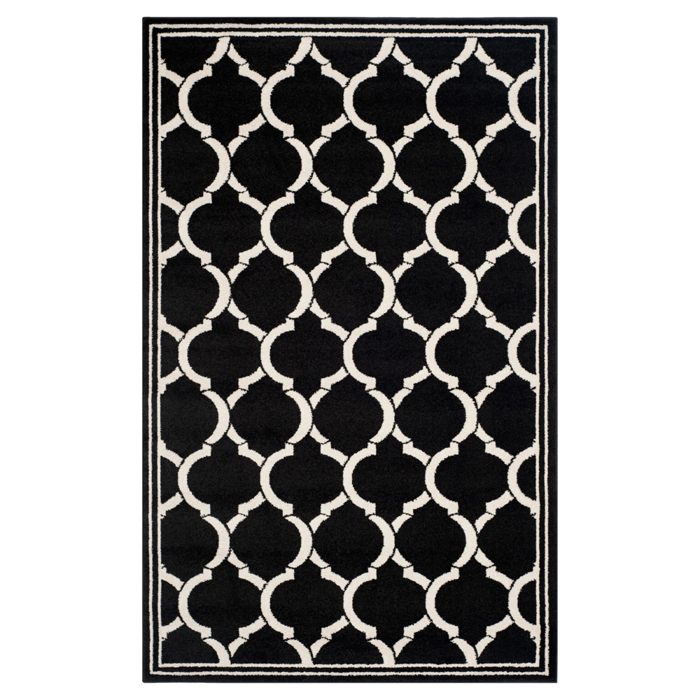 Anthracite/Ivory Geometric Loomed Area Rug 5'x8' - Safavieh