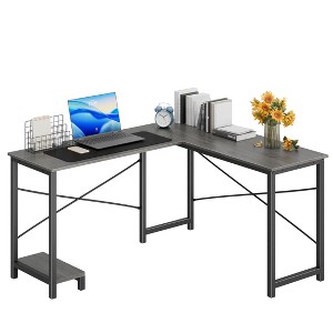 TUYOHW 50" L-Shaped Computer Desk with Side Storage Bag,Corner Desks with CPU Stand& Metal Frame,Gaming Desk for Home Office Dorm Studying Room - 1 of 4