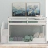 Streamdale Twin over Twin Floor Bunk Bed, Ladder with Storage, White - 2 of 4