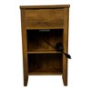 FONTOI Farmhouse End Table Modern Bedside Table with Drawer and Barn Door Storage for Living Room or Bedroom, Antique brown, 13.78"*23.62"*23.62" - 3 of 4
