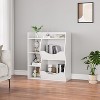 Kids Bookshelf, 36"H Toy Storage Organizer, 3-Tier Wooden Toddler Bookshelf, 5 Cube Double Side, Spacious Top Shelf, for Kids Room, Bedroom - 3 of 4