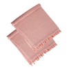 Sapphtopaz 2PCS 50"x60" Decorative Blanket with Pinstripes Four-Season Cozy Cotton Throw Blanket with Tassels for Bed,Blanket for Room - 2 of 4